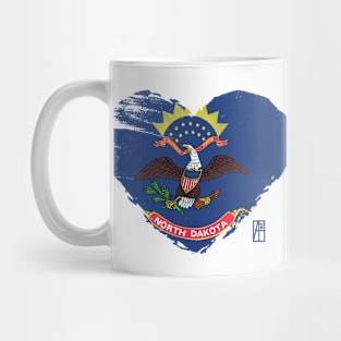 U.S. State - I Love North Dakota - North Dakota Flag Mug